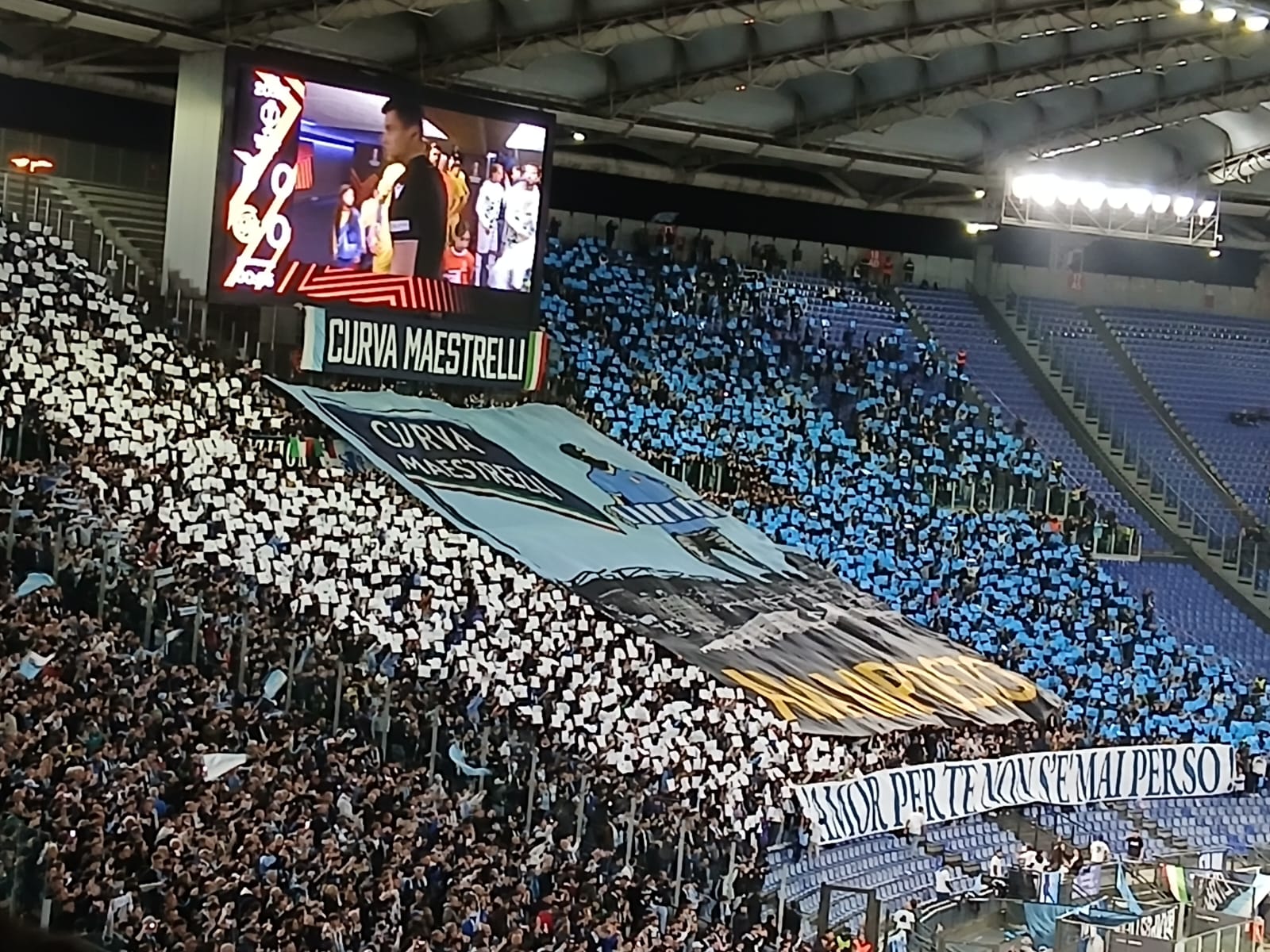 Coreografia Maestrelli Europa League Lazio