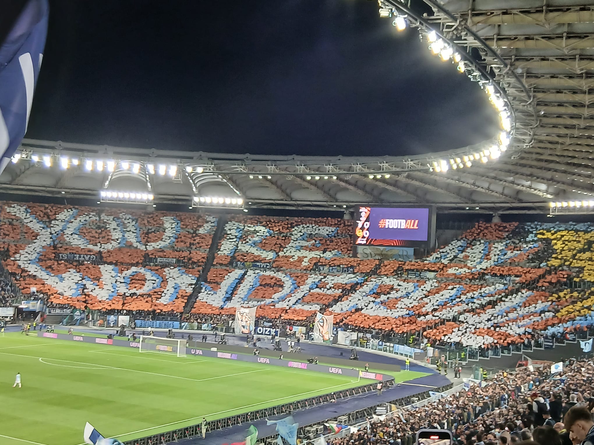 Coreografia curva Nord Lazio Europa League