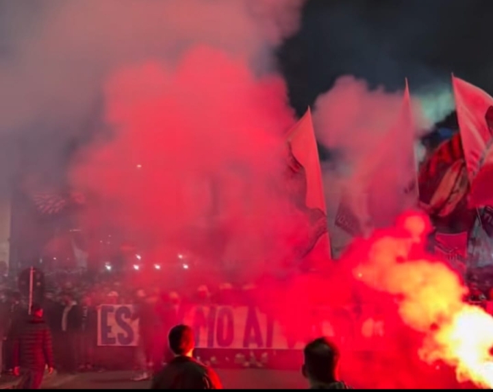 Tifosi Lazio a Ponte Milvio