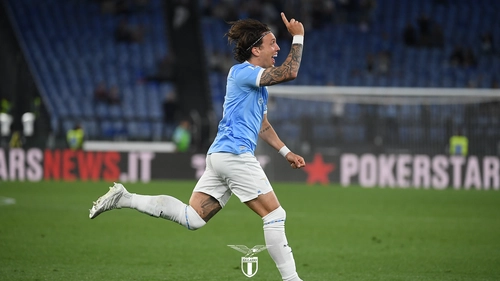 Pellegrini esultanza Lazio